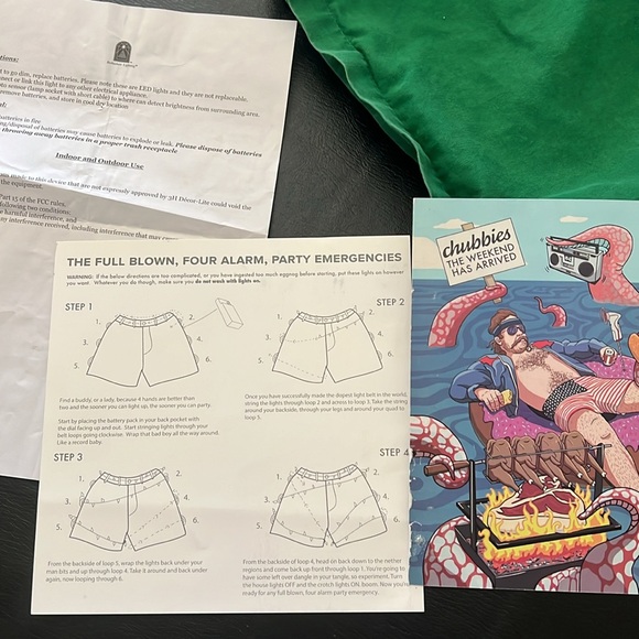 Chubbies Light up Holiday Christmas shorts NIB - Picture 7 of 9